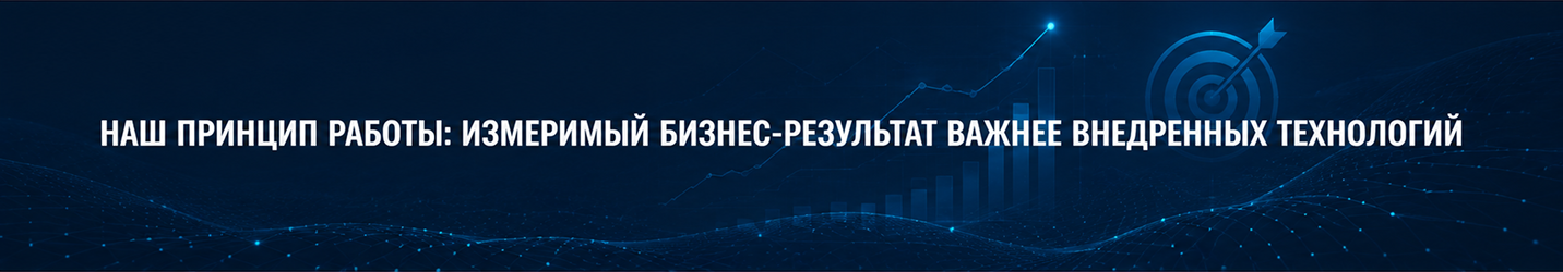Наш принцип работы: Измеримый бизнес-результат важнее внедренных технологий